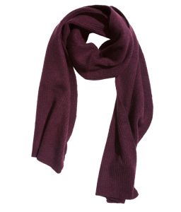 Men's cashmere bordeaux scarf